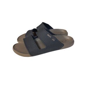 Reef Mens Slide Sandals Size 13 Synthetic Upper Black/Brown
